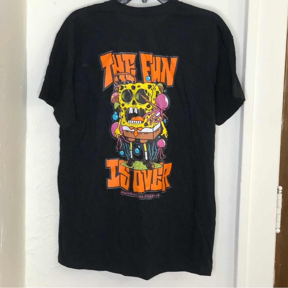 LINDA FINEGOLD Men’s Fun is Over Black Tee - L